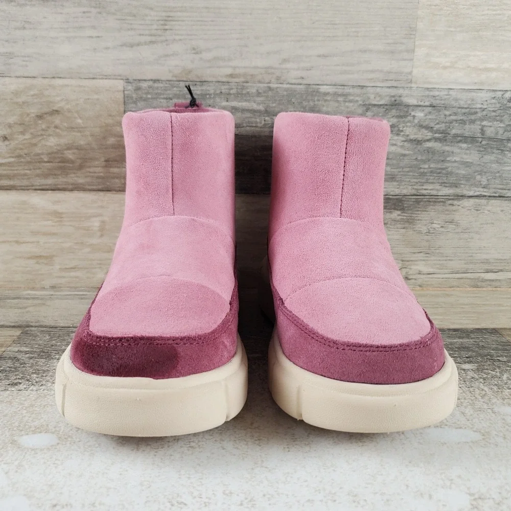 Sorel Explorer III Kids Boots Sz 1 Dazed Mauve Bleached Ceramic WP Slip On